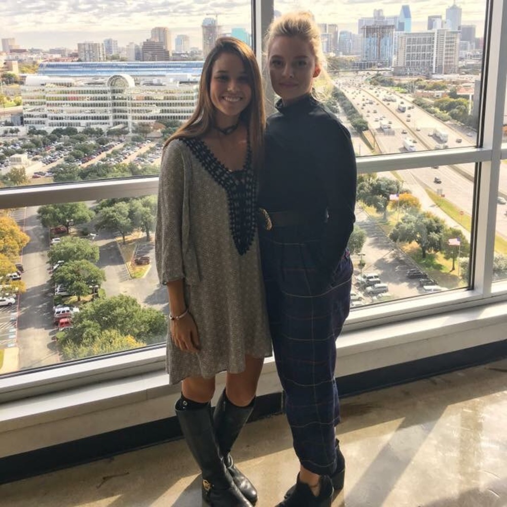 White and black dress (left)